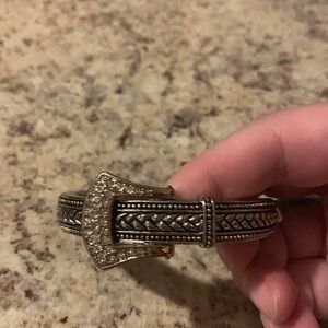 Bling bling 👑Silver and Gold tone Buckle bracelet with Rhinestones!!!